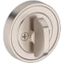 Baldwin Recessed Round Solid Brass One Sided Patio Deadbolt from the Reserve Collection Satin Nickel