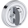 Baldwin Recessed Round Solid Brass One Sided Patio Deadbolt from the Reserve Collection Polished Chrome