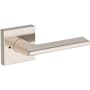Baldwin Anaheim Hills Privacy Door Lever Set with Contemporary Square Rose from the Reserve Collection Lifetime Polished Nickel