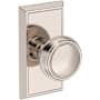 Baldwin Bremerton Privacy Door Knob Set with Chamfered 5" Rose from the Reserve Collection Lifetime Polished Nickel