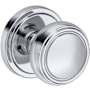 Baldwin Bremerton Privacy Door Knob Set with Stepped Round Rose from the Reserve Collection Polished Chrome