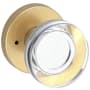 Baldwin Contemporary Crystal Privacy Door Knob Set with Contemporary Round Rose from the Reserve Collection Lifetime Satin Brass