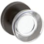 Baldwin Contemporary Crystal Privacy Door Knob Set with Contemporary Round Rose from the Reserve Collection Venetian Bronze