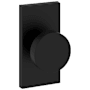 Baldwin Contemporary Privacy Door Knob Set with 5 Inch Rectangle Rose from the Reserve Collection Satin Black