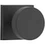 Baldwin Contemporary Privacy Door Knob with Square Rose Satin Black