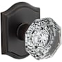 Baldwin Crystal Privacy Door Knob with Arch Rose Venetian Bronze