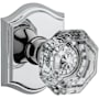 Baldwin Crystal Privacy Door Knob with Arch Rose Polished Chrome