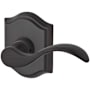Baldwin Curve Privacy Leverset with Traditional Arch Rose Venetian Bronze