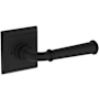 Baldwin Dunsmoor Privacy Door Lever Set with Chamfered Square Rose from the Reserve Collection Satin Black