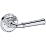 Baldwin Dunsmoor Privacy Door Lever Set with Recessed Round Rose from the Reserve Collection Polished Chrome