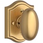 Baldwin Ellipse Privacy Door Knob with Arch Rose Lifetime Satin Brass