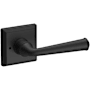 Baldwin Federal Privacy Leverset with Traditional Square Rose Satin Black