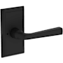 Baldwin Kingvale Privacy Door Lever Set with Chamfered 5" Rose from the Reserve Collection Satin Black