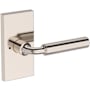Baldwin La Conner Privacy Door Lever Set with Contemporary 5" Rose from the Reserve Collection Lifetime Polished Nickel