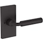 Baldwin La Conner Privacy Door Lever Set with Contemporary 5" Rose from the Reserve Collection Venetian Bronze