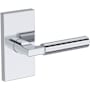 Baldwin Lake Forest Privacy Door Lever Set with Contemporary 5" Rose from the Reserve Collection Polished Chrome