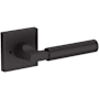 Baldwin Lake Forest Privacy Door Lever Set with Contemporary Square Rose from the Reserve Collection Venetian Bronze