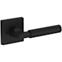 Baldwin Lake Forest Privacy Door Lever Set with Contemporary Square Rose from the Reserve Collection Satin Black