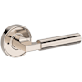 Baldwin Lake Forest Privacy Door Lever Set with Recessed Round Rose from the Reserve Collection Lifetime Polished Nickel