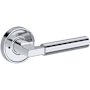 Baldwin Lake Forest Privacy Door Lever Set with Recessed Round Rose from the Reserve Collection Polished Chrome