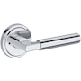 Baldwin Lake Forest Privacy Door Lever Set with Stepped Round Rose from the Reserve Collection Polished Chrome