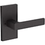 Baldwin Sharpewood Privacy Door Lever Set with Contemporary 5" Rose from the Reserve Collection Venetian Bronze
