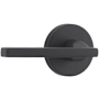 Baldwin Square Privacy Leverset with Contemporary Round Rose Satin Black