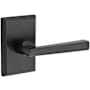 Baldwin Taper Privacy Leverset with Rustic Square Rose Dark Bronze