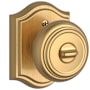 Baldwin Traditional Privacy Door Knob with Arch Rose Lifetime Satin Brass