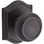 Baldwin Traditional Privacy Door Knob with Arch Rose Venetian Bronze