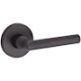 Baldwin Tube Privacy Leverset with Contemporary Round Rose Venetian Bronze