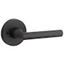 Baldwin Tube Privacy Leverset with Contemporary Round Rose Satin Black