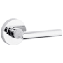 Baldwin Tube Privacy Leverset with Contemporary Round Rose Polished Chrome