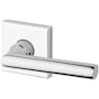 Baldwin Tube Privacy Leverset with Contemporary Square Rose Polished Chrome