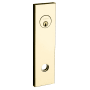 Baldwin Mid-Century Series 9.8 Inch Pair of Privacy Door Rosettes from the Estate Collection Non-Lacquered Brass