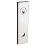 Baldwin Mid-Century Series 9.8 Inch Pair of Single Cylinder Keyed Entry Door Rosettes from the Estate Collection Lifetime Polished Nickel