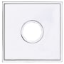 Baldwin Hollywood Hills Estate Square Rosette for Passage Functions - Pair Polished Chrome