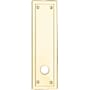 Baldwin Hollywood Hills Estate Rectangular Rosette for Privacy Functions - Pair Lifetime Polished Brass