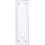 Baldwin Hollywood Hills Estate Rectangular Rosette for Privacy Functions - Pair Polished Chrome
