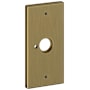 Baldwin R052 Rectangular Privacy Rosette Only from the Estate Collection - Single Satin Brass and Black