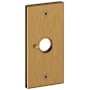 Baldwin R052 Rectangular Privacy Rosette Only from the Estate Collection - Single Satin Brass and Brown