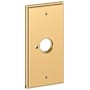 Baldwin R053 Rectangular Privacy Rosette Only from the Estate Collection - Pair Lifetime Polished Brass