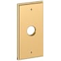 Baldwin R053 Rectangular Passage Rosette Only from the Estate Collection - Pair Non-Lacquered Brass