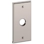Baldwin R053 Rectangular Passage Rosette Only from the Estate Collection - Single Lifetime Polished Nickel