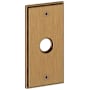 Baldwin R053 Rectangular Dummy Rosette Only from the Estate Collection - Single Satin Brass and Brown