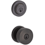 Baldwin Contemporary Single Cylinder Keyed Entry Door Knob Set and Deadbolt Combo from the Reserve Collection Venetian Bronze