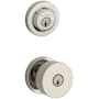 Baldwin Contemporary Single Cylinder Keyed Entry Door Knob Set and Deadbolt Combo from the Reserve Collection Polished Nickel