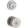 Baldwin Contemporary Single Cylinder Keyed Entry Door Knob Set and Deadbolt Combo from the Reserve Collection Satin Nickel