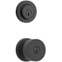 Baldwin Contemporary Single Cylinder Keyed Entry Door Knob Set and Deadbolt Combo from the Reserve Collection Satin Black