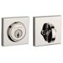 Baldwin Contemporary Square SmartKey Single Cylinder Keyed Entry Deadbolt Lifetime Polished Nickel